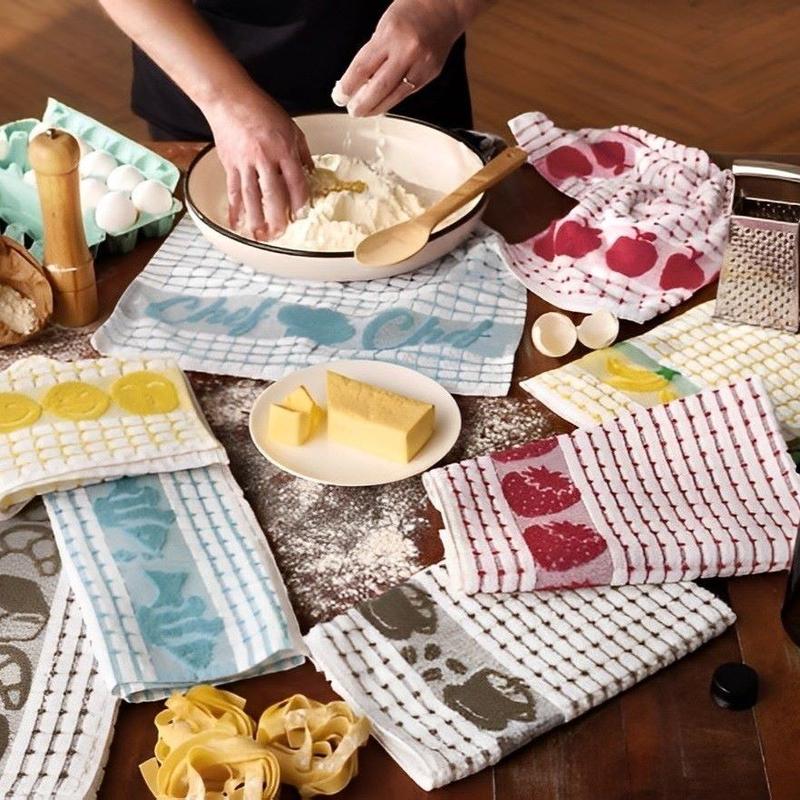 Kit 6 Panos de Copa Linha Gourmet Teka Atoalhado 300 g m - Pano de